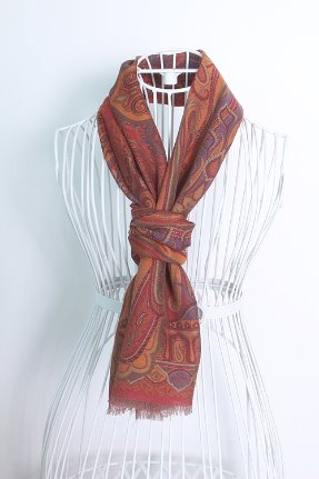 ETRO (42cm x 130cm) made in ITALY &quot;silk + wool&quot;