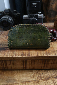Jpn ( 14 cm x 8 cm ) HAND MADE leather