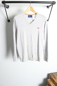 FRED PERRY (S~M) Merino wool 